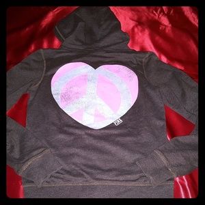 Pink brand peace hoodie, like new.